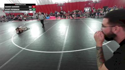10U Boys - 67 lbs Cons. Round 5 - Raider Gardner, Wisconsin vs Wyatt Peterson, DC Elite Wrestling