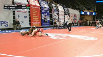 175 Class 2 lbs Cons. Round 1 - Isaac Powell, Lafayette (St. Joseph) vs Declan Canaday, Moberly