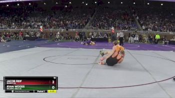D3-132 lbs Champ. Round 1 - Jacob Reif, Quincy HS vs Ryan Woods, Belding Area HS