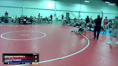 130 lbs Placement Matches (16 Team) - Giovanni Magistrelli, Ohio Grey vs Charles Faurote, Indiana