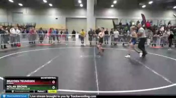 100 lbs Quarterfinal - Brayden Teunissen, Illinois vs Nolan Brown, Big Game Wrestling Club