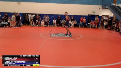 132 lbs Cons. Semi - Jordan Loya, Hammers Academy vs Lochlan McCormack, All In Wrestling