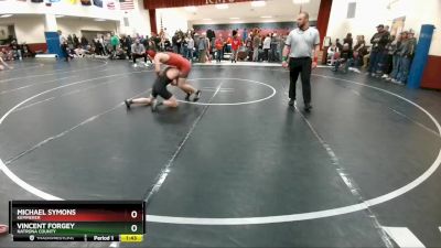 144 lbs Cons. Round 4 - Michael Symons, Kemmerer vs Vincent Forgey, Natrona County