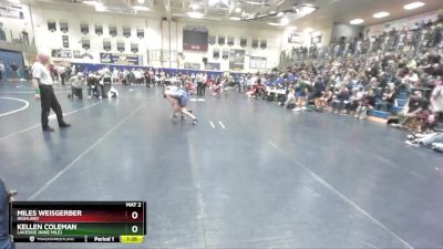 120 lbs Quarterfinal - Miles Weisgerber, Highland vs Kellen Coleman, Lakeside (Nine Mile)