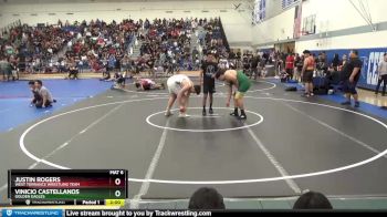 285 lbs Quarterfinal - Vinicio Castellanos, Golden Eagles vs Justin Rogers, West Torrance Wrestling Team