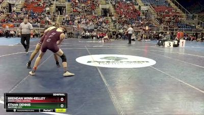 145 lbs Semifinal - Brendan Winn-Kelley, Grand Forks Central vs Ethan Dennis, Watford City