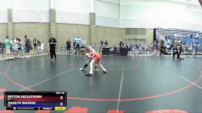 55 lbs Round 2 - Peyton Heckathorn, PA vs Madilyn Bauman, OH