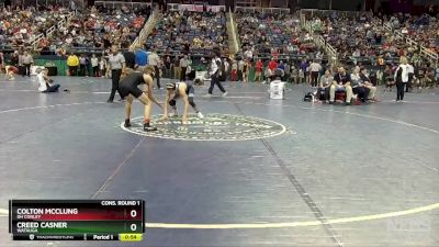 4A 120 lbs Cons. Round 1 - Creed Casner, Watauga vs Colton McClung, DH Conley