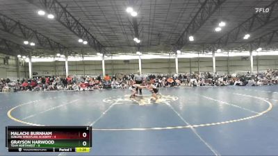 92 lbs Round 2 (4 Team) - Malachi Burnham, Sublime Wrestling Academy vs Grayson Harwood, Team Northwest