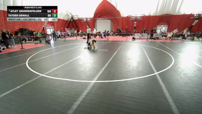 12U Boys - 74 lbs Cons. Semis - Tayden DeWall, Ironhawk Wrestling Academy vs Atley Gruenenfelder, RT Elite Wrestling