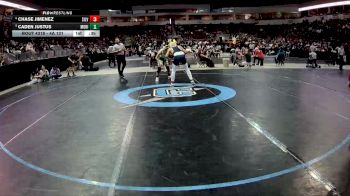 4A 121 lbs Cons. Semi - Caden Justus, Moriarty vs Chase Jimenez, Silver