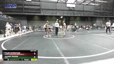 110 lbs Quarterfinal - Tayden Mahan, Derby vs Tyler Overstake, Kansas Young Guns Wrestling Cl