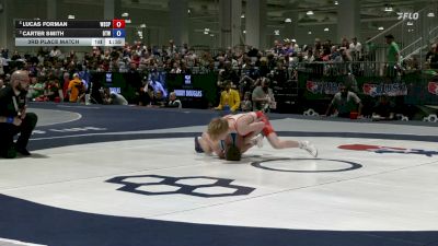 48 kg 3rd Place Match - Lucas Forman, Wyoming Seminary College Preparatory High School Wrestling vs Carter Smith, Burnett Trained Wrestling