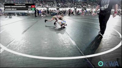 64 lbs Semifinal - Rivers Tahdooahnippah, Elgin Wrestling vs Louden Mills, Keystone Kids Wrestling Club