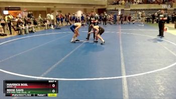 130 lbs Placement (4 Team) - Maverick Bosl, BHVPP vs Reese Davis, NYM (New York Mills)