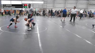 64 lbs Quarterfinals (8 Team) - Ty Simmons, Valor Wrestling vs Dekker Kamrath, Potentially Dangerous