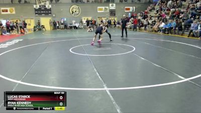 145 lbs Quarterfinal - Ryan Kennedy, Eagle River High School vs Lucas Starck, West Anchorage