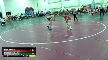 157 lbs Round 7 (8 Team) - Brenden Bolling, Capitian Nebraska (A Team) vs Luke Kaiser, S.E.O. Wrestling Club- Blue