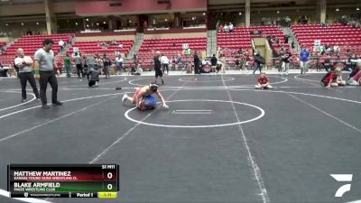 110 lbs 1st Place Match - Matthew Martinez, Kansas Young Guns Wrestling Cl vs Blake Armfield, Maize Wrestling Club