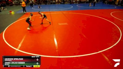 85 lbs Cons. Semi - Owen Urijah Bieber, Bemidji vs Jackson Spielman, Owatonna