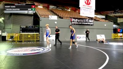 Junior Boys - 120 lbs Champ. Round 2 - Devon Shaffer, Royal High School Wrestling vs Henry Kang