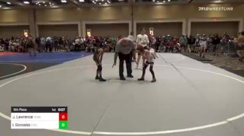 58 lbs 5th Place - Julian Lawrence, Team Aggression vs Israel Gonzalez, Cyclones Wrestling