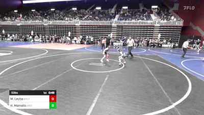53 lbs Rr Rnd 2 - Mary Leyba, Wolf Pack vs Harper Mamalis, Green River Grapplers
