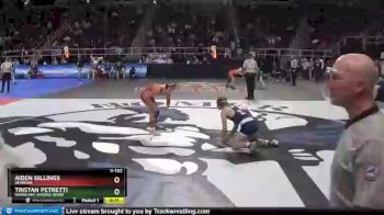 II-132 lbs Cons. Semi - Tristan Petretti, Shoreham-Wading River vs Aiden Gillings, Newfane