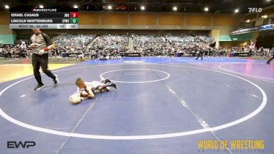 55 lbs Consolation - Izrael Casaus, Juggernaut Wrestling Club vs Lincoln Whittenburg, Ceres Pups Wrestling Club