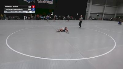 100 lbs Cons. Sub-quarters - Kenadee Helscher, Sebolt Women Wrestling Academy vs Rebecca Marin, Florida
