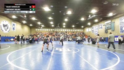 150 lbs Cons. Round 4 - Anthony DelRio, Dos Palos vs Elias Gonzalez, Madera South