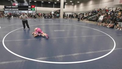 132 lbs Champ. Rd Of 64 - Tyler Yancey, Spartan Mat Club vs Waylon Deaton, River Falls High School Wrestling