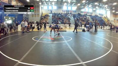 115 lbs Semifinal - Eowyn Reeves, Gladiator WC vs Camdyn Elliott, Well Trained