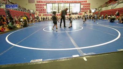 52 lbs Consi Of 8 #2 - Creed Browning, Unattached vs Juaquin Sanchez-Luevano, OKC Saints Wrestling