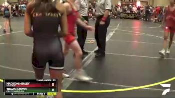 85 lbs Quarterfinal - Madison Healey, X-Calibur vs Travis Gauvin, Fish Eye Wrestling