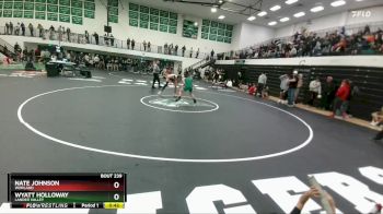 132 lbs Cons. Round 3 - Wyatt Holloway, Lander Valley vs Nate Johnson, Worland