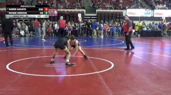 88 lbs Semifinal - Kaden Aguayo, Team Champs vs Roger Iverson, Miles City Wrestling Club
