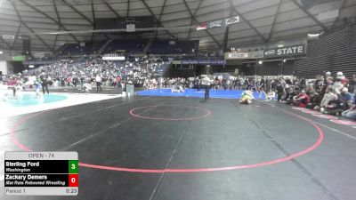 74 lbs Quarters - Sterling Ford, Washington vs Zackary Demers, Mat Rats Rebooted Wrestling