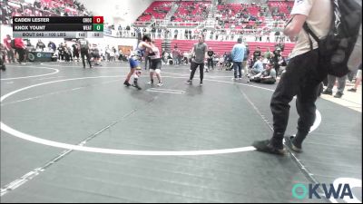 105 lbs Consolation - Caden Lester, Choctaw Ironman vs Knox Yount, Weatherford Youth Wrestling
