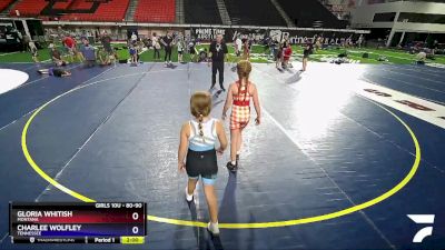 80-90 lbs Round 4 - Gloria Whitish, Montana vs Charlee Wolfley, Tennessee