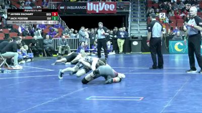 3A-132 lbs Cons. Round 2 - Jayden Zachary, Dowling Catholic vs Jack Foster, Xavier, Cedar Rapids