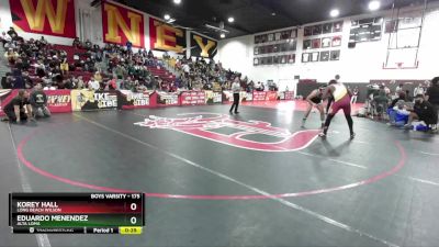 175 lbs Cons. Round 4 - Eduardo Menendez, Alta Loma vs Korey Hall, Long Beach Wilson