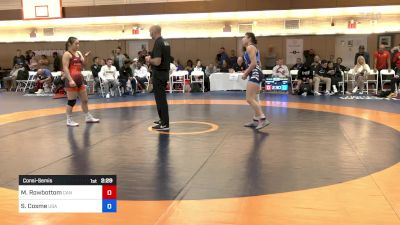 62 kg Consolation - Miki Elizabeth Rowbottom, CAN vs Savannah Marina Cosme, USA