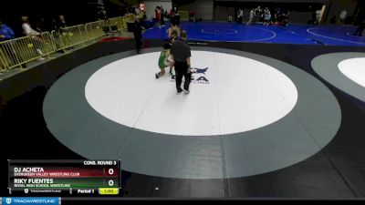 144 lbs Cons. Round 3 - Riky Fuentes, Royal High School Wrestling vs Dj Acheta, Evergreen Valley Wrestling Club