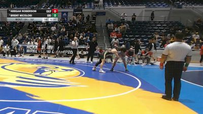 157 lbs Semifinal - Brent Nicolosi, Mount Olive vs Keegan Roberson, UNC Pembroke