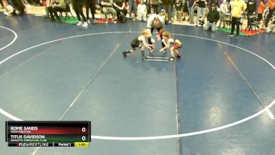 46 lbs Cons. Semi - Titus Davidson, Wasatch Wrestling Club vs Rome Sands, Team Prestige