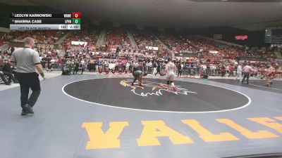 155 lbs 1st Place Match - Leolyn Karnowski, Wamego HS vs Shawna Case, LaCygne-Prairie View HS