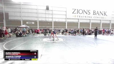 112 lbs Semifinal - Alexa Marshall, Panguitch Wrestling vs Emerson Purser, Charger Wrestling Club
