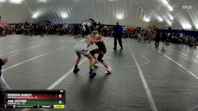 92 lbs Round 6 (10 Team) - Hudson Barch, Michigan Gold Pittbulls vs Abe Devore, Foundry WC