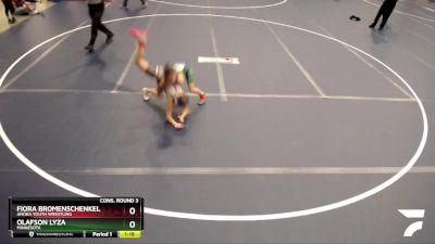 Cons. Round 3 - Fiora Bromenschenkel, Anoka Youth Wrestling vs Olafson Lyza, Minnesota